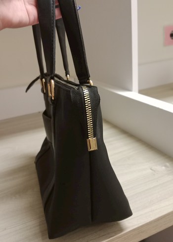 Klasik Siyah Deri Kadın Çanta - Görsel 3