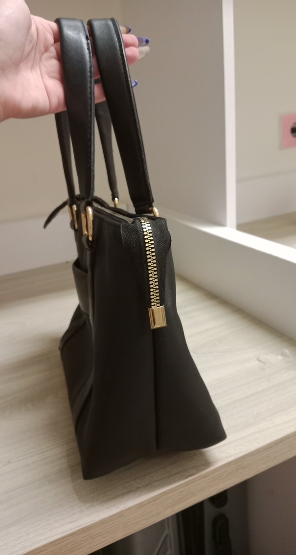 Klasik Siyah Deri Kadın Çanta - Görsel 3