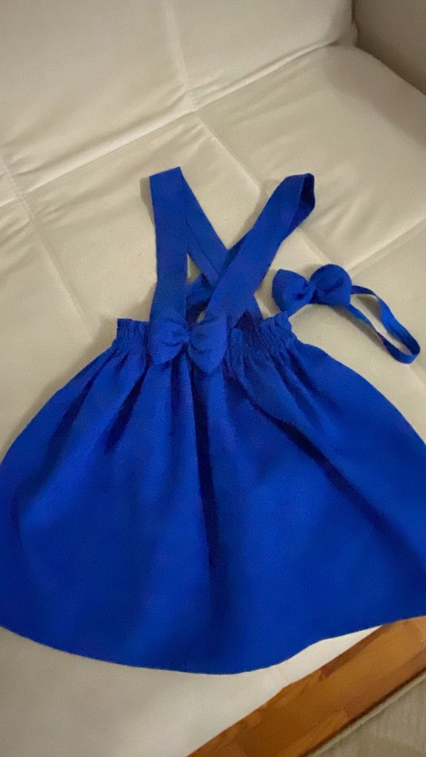 Mavi Askılı Kız Çocuk Elbisesi - Görsel 2