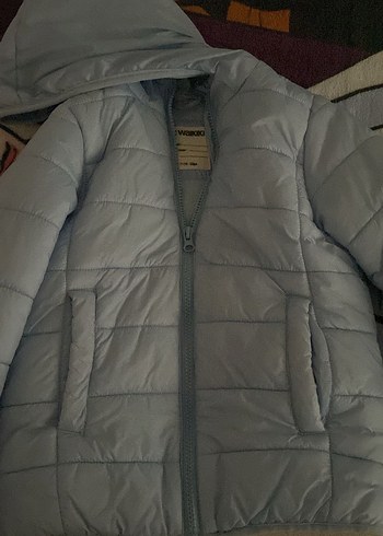 Açık mavi kız çocuk mont - Görsel 2