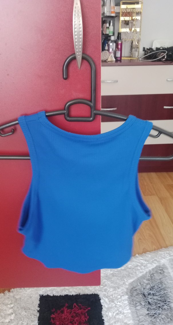 Mavi Kısa Kadın Atlet - Görsel 2