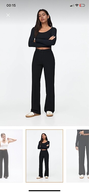 Pull and Bear Kadın kumaş pantolon
