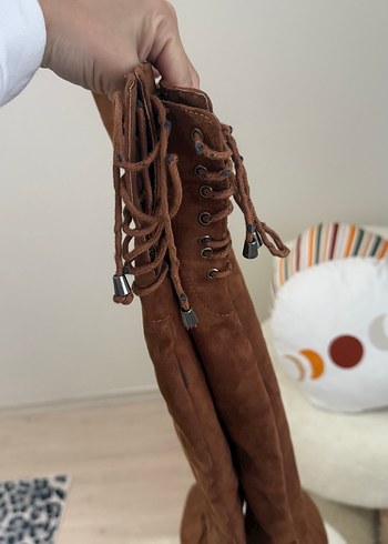 Kahverengi Süet Dizüstü Bot - Görsel 5