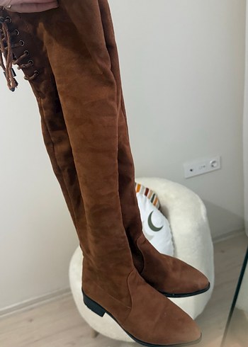 Kahverengi Süet Dizüstü Bot - Görsel 6