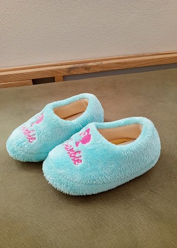 Mavi Barbie Kız Çocuk Ev Terliği - Görsel 3