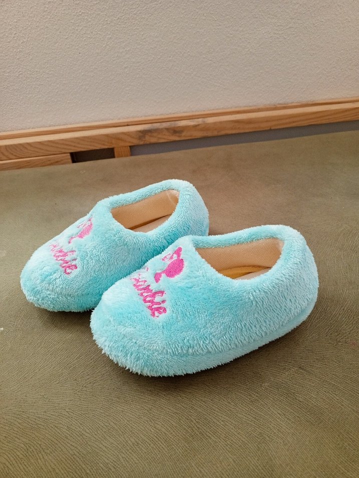 Mavi Barbie Kız Çocuk Ev Terliği - Görsel 3