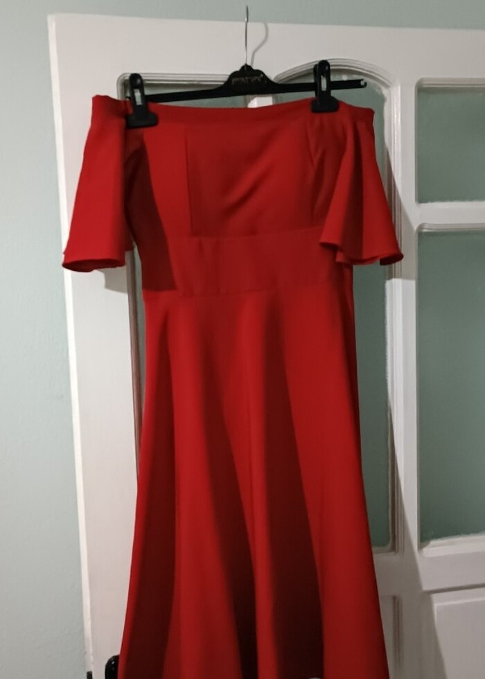 MADONNA YAKA YAZLIK DÜĞÜN ELBİSESİ - Görsel 5