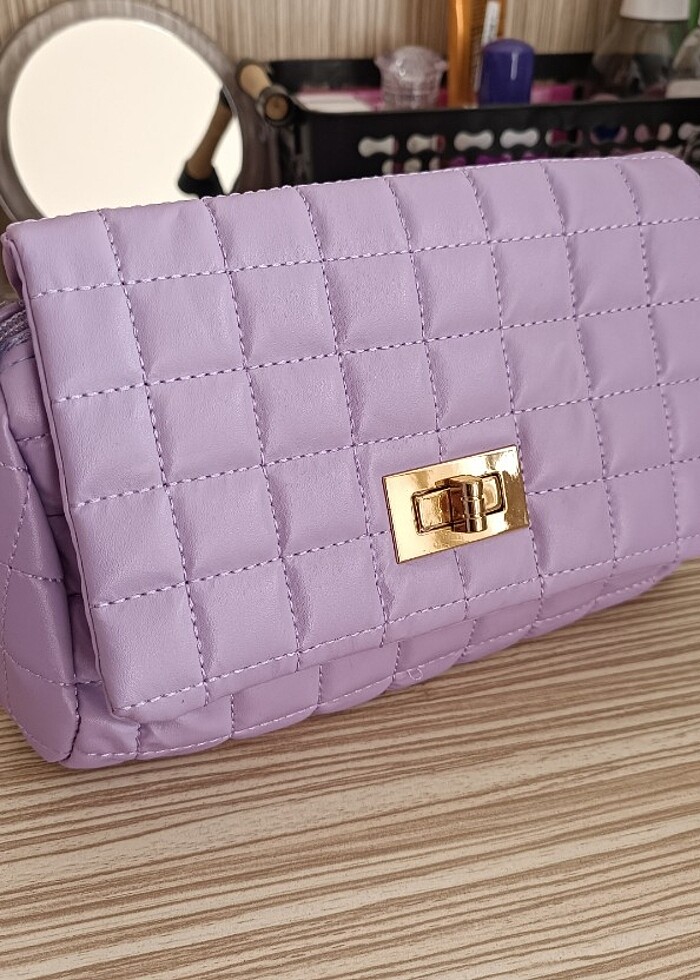 LİLA ASKILI OMUZ ÇANTASI - Görsel 2