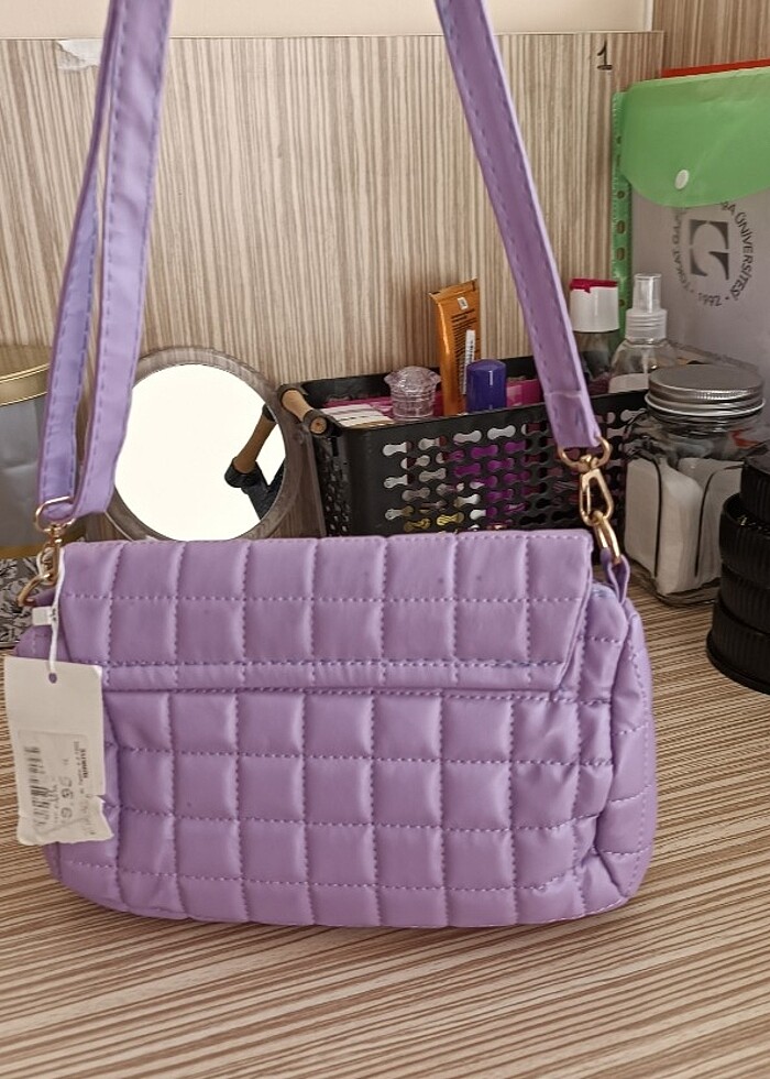 LİLA ASKILI OMUZ ÇANTASI - Görsel 3