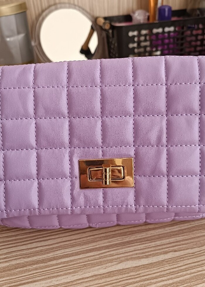 LİLA ASKILI OMUZ ÇANTASI - Görsel 5