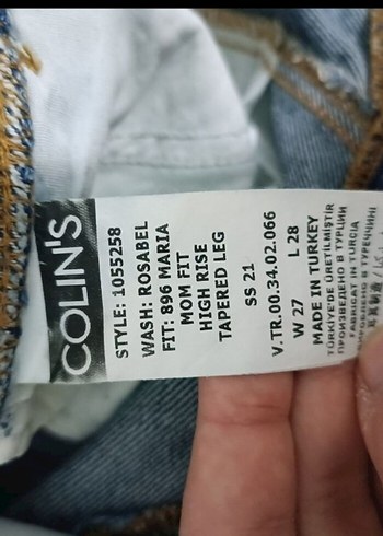 27 Beden Mavi Kadın Mom Fıt Pantolon