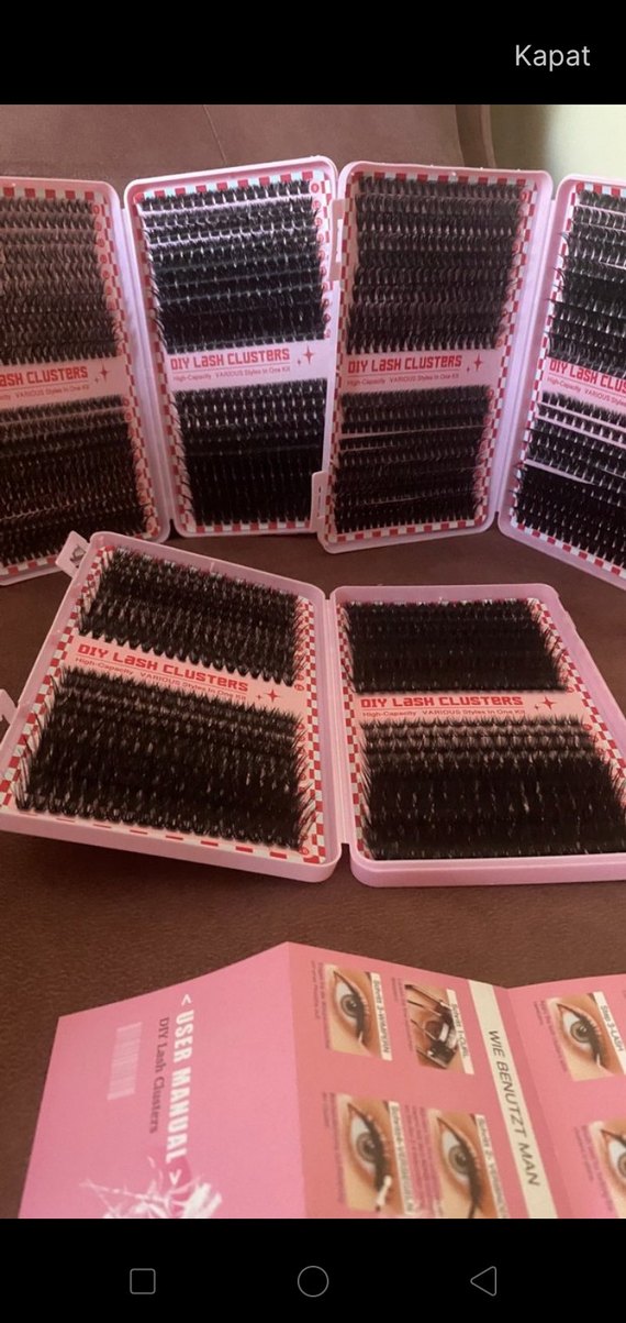 Koyu Pembe Takma Kirpik Seti - Görsel 2