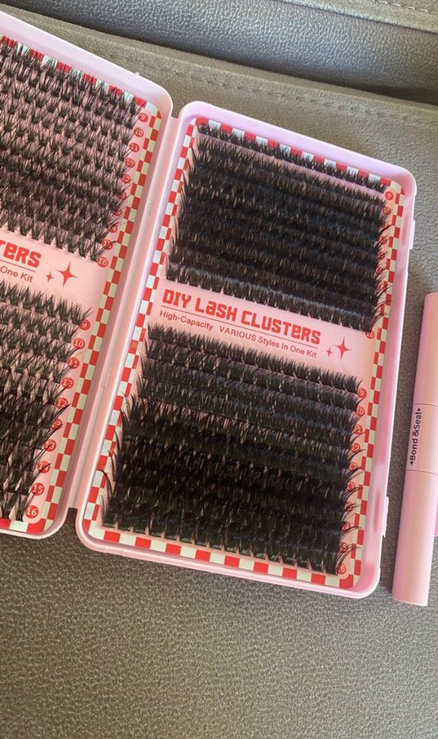 Koyu Pembe Takma Kirpik Seti - Görsel 4