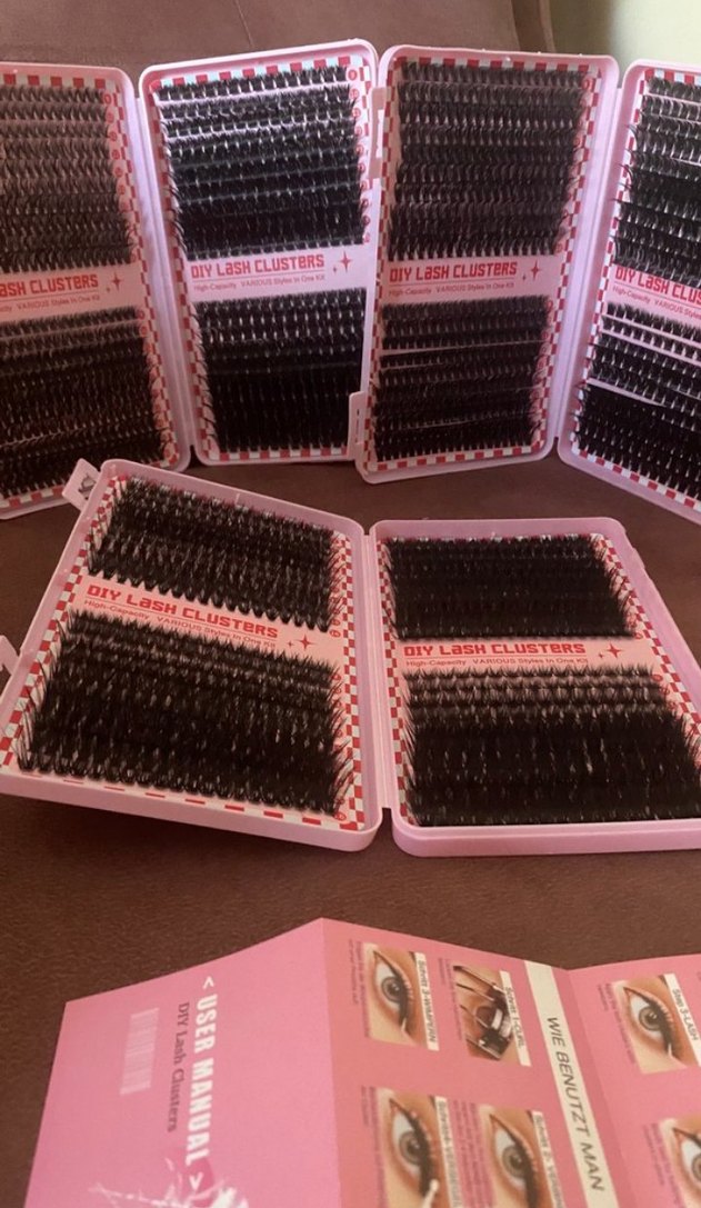 Koyu Pembe Takma Kirpik Seti - Görsel 5