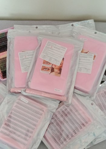 Pastel Pembe Takma Kirpik Seti