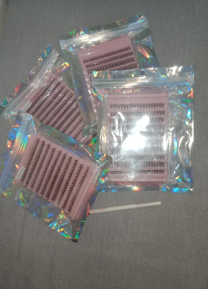 Pastel Pembe Takma Kirpik Seti - Görsel 4