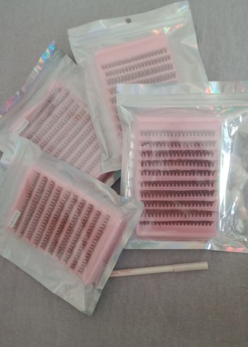 Pastel Pembe Takma Kirpik Seti - Görsel 8