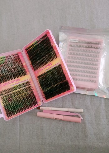 Pastel Pembe Takma Kirpik Seti - Görsel 6