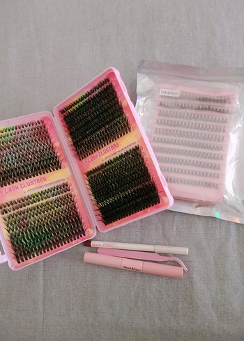 Pastel Pembe Takma Kirpik Seti - Görsel 10