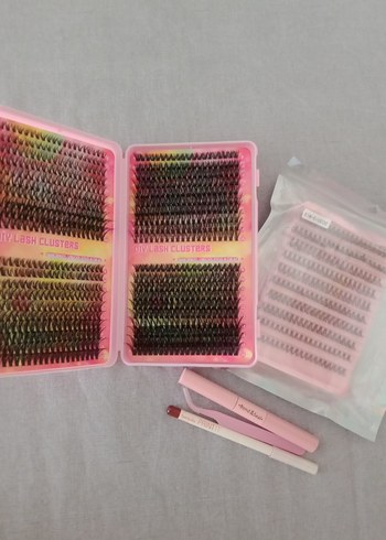 Pastel Pembe Takma Kirpik Seti - Görsel 9