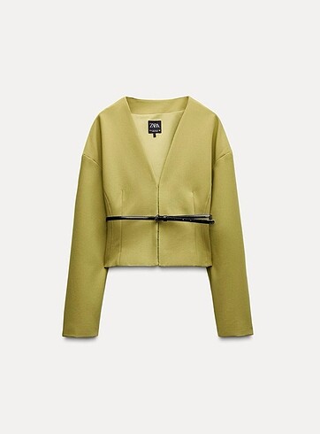Zara kemerli vücuda oturan blazer