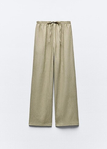 Zara dokulu straight fit pantolon