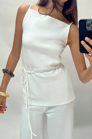 Zara yumuşak pike kemerli top