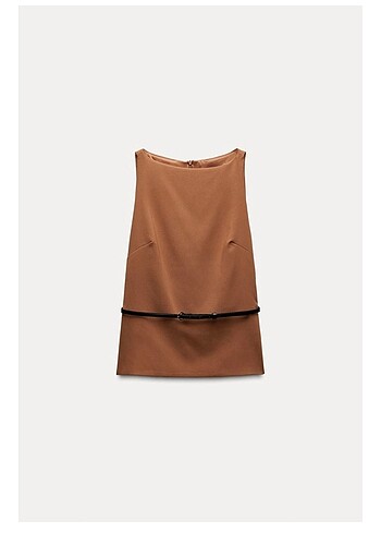 ZARA KEMERLİ ELASTAN TOP