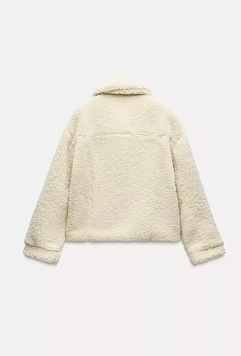 m Beden beyaz Renk ZARA SUNİ YÜNLÜ CEKET