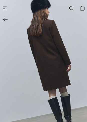 Stradivarius yumuşak dokulu midi kaban - Görsel 2