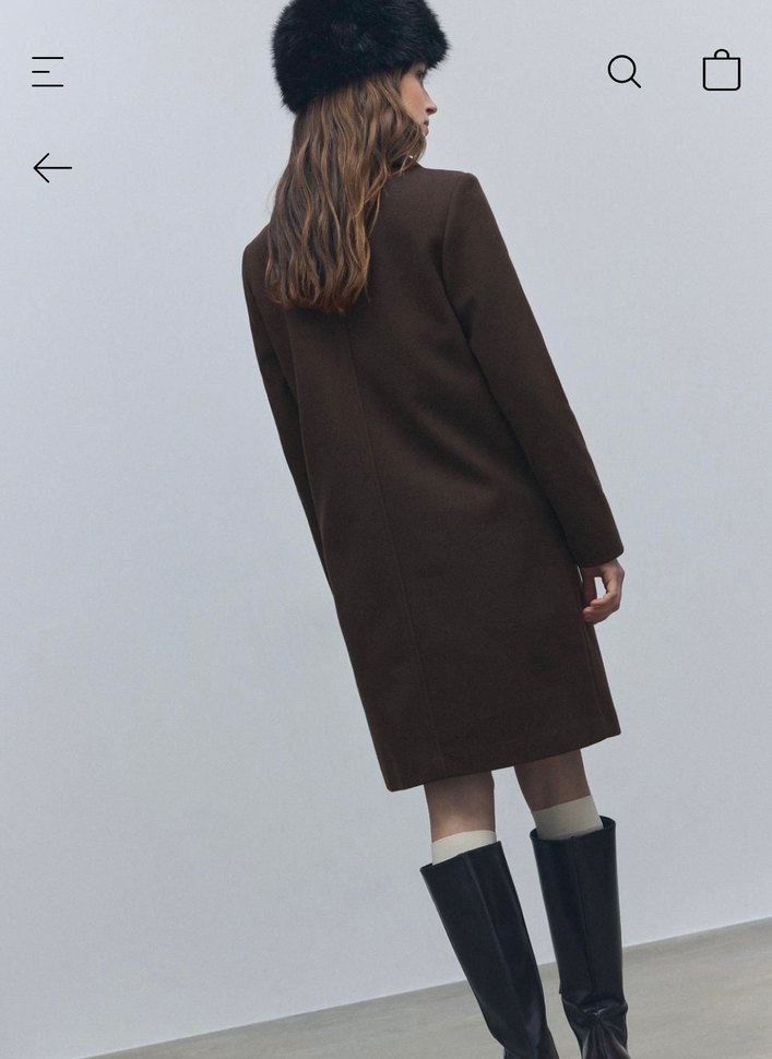 Stradivarius yumuşak dokulu midi kaban - Görsel 2