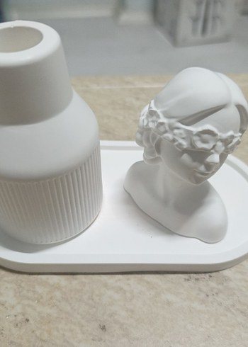 Kadın figürlü 3 lü vazo seti - Görsel 2