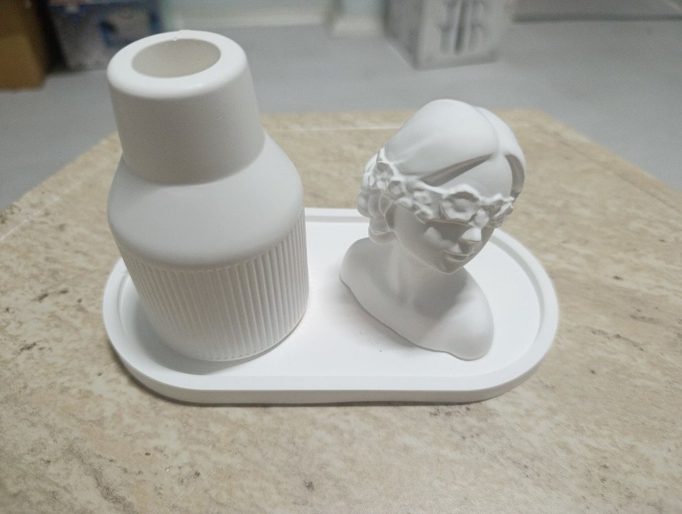 Kadın figürlü 3 lü vazo seti - Görsel 2