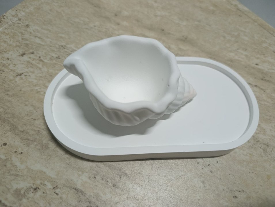 2 li takı tabağı ve mumluk (Deniz kabuğu) - Görsel 3