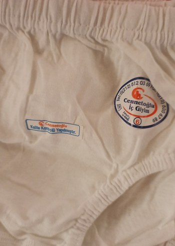 Nakışlı Beyaz Kadın Külotları %100 pamuk (5 adet) S-M beden - Görsel 4
