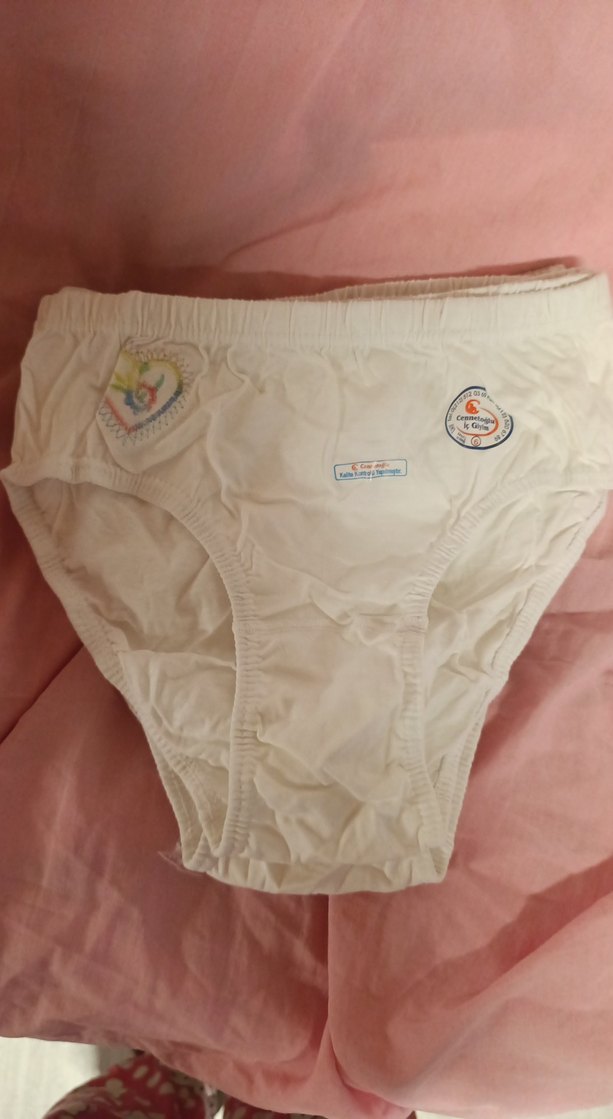 Nakışlı Beyaz Kadın Külotları %100 pamuk (5 adet) S-M beden - Görsel 3