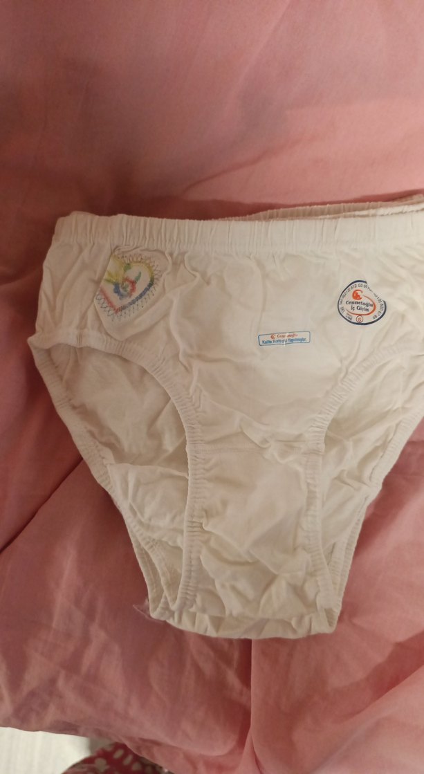 Nakışlı Beyaz Kadın Külotları %100 pamuk (5 adet) S-M beden - Görsel 2