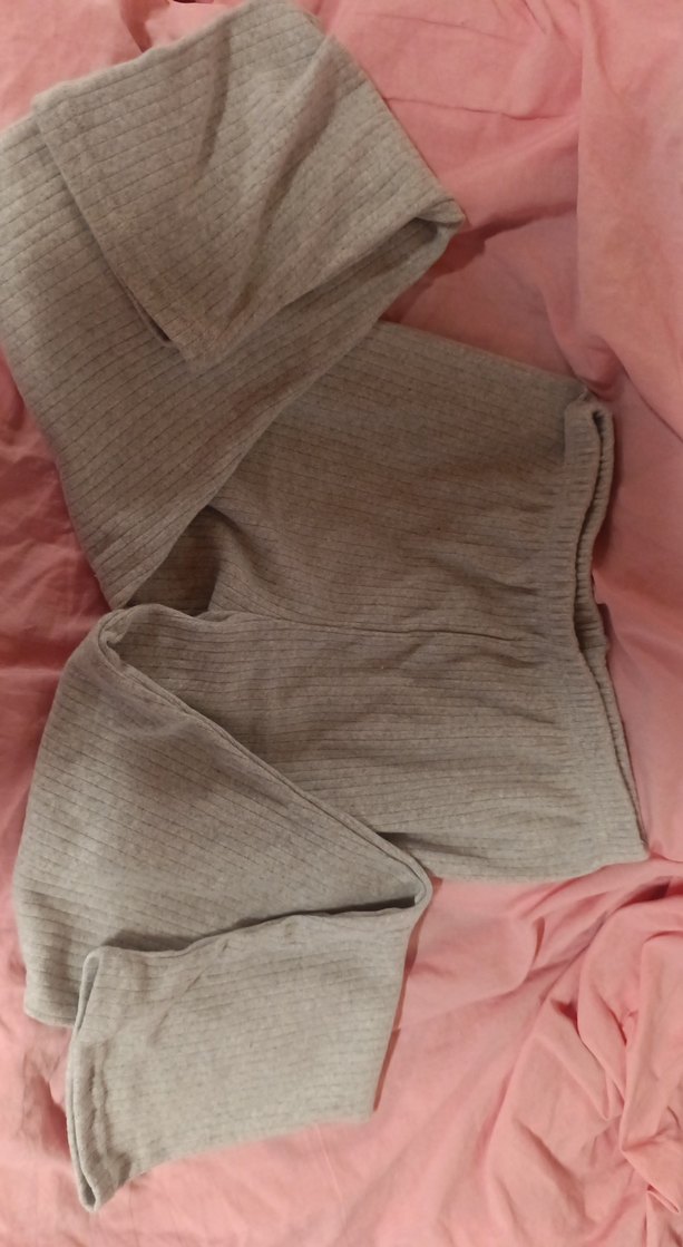 Gri Kedili Pamuklu Uzun Kollu Pijama Takımı (M-L) - Görsel 2