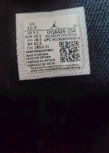 44 Beden çeşitli Renk Nike Air Jordan 1 Mid SS24 Erkek Spor Ayakkabı 44,5