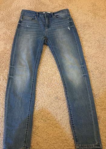Kadın mavi Denim Rahat Kesim Jean