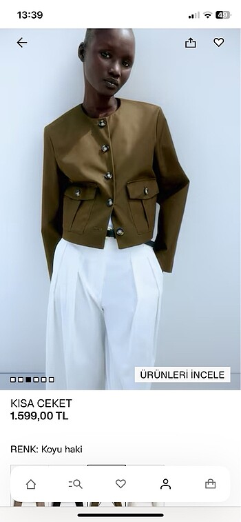 xs Beden H&M kısa ceket