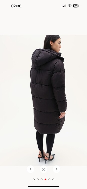 H&M H&M pofuduk uzun ceket mont