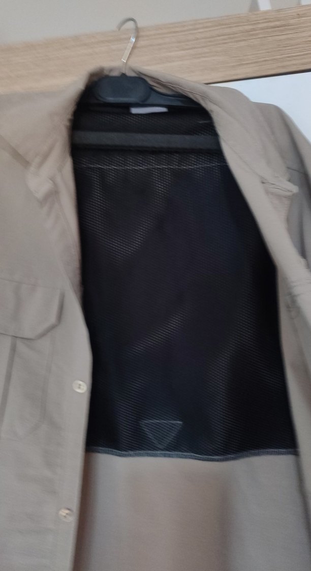 Bej Uzun Kollu Düğmeli Erkek Gömlek - Görsel 4