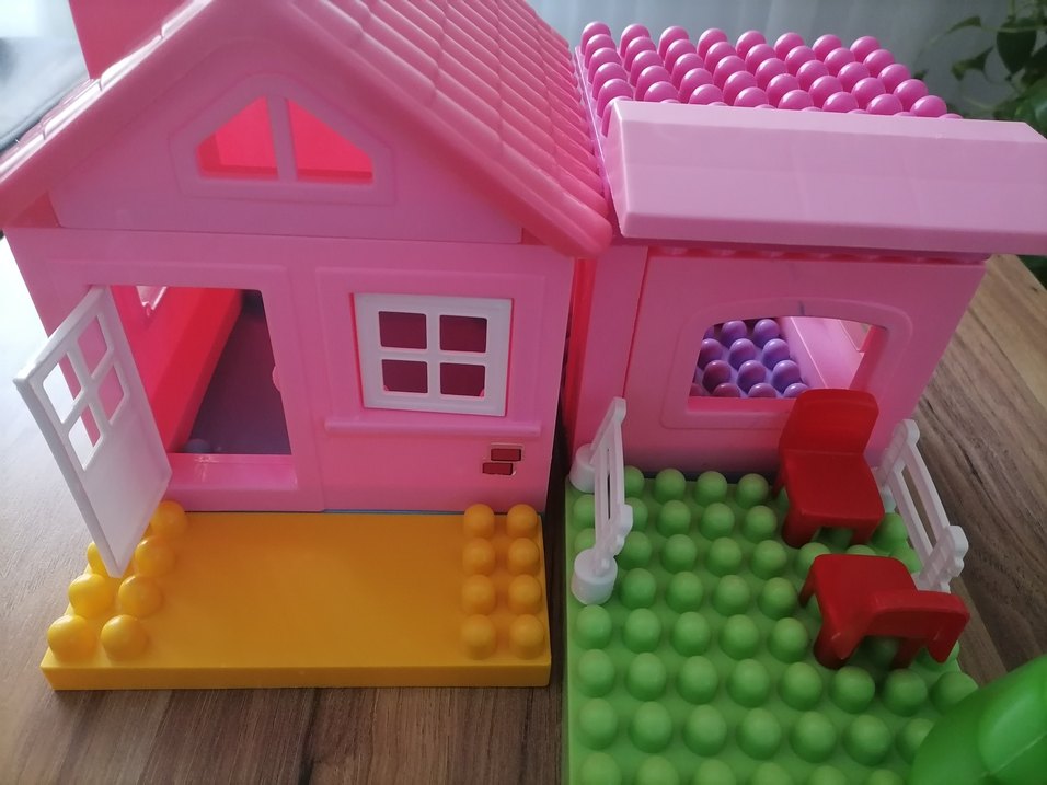 Renkli Pembe Bloklu Oyun Evi - Görsel 3