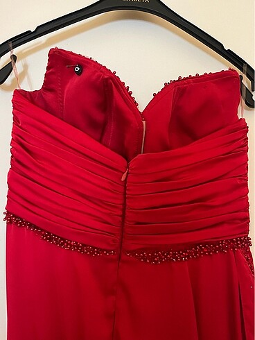 Alfabeta Kırmızı abiye elbise - Görsel 6