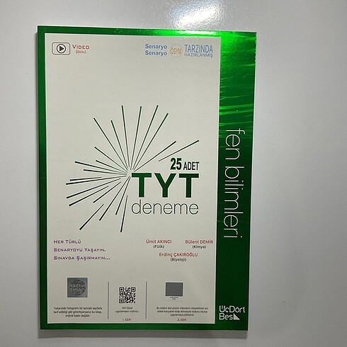 TYT Fen Bilimleri Denemesi 25 adet 345 yayınları