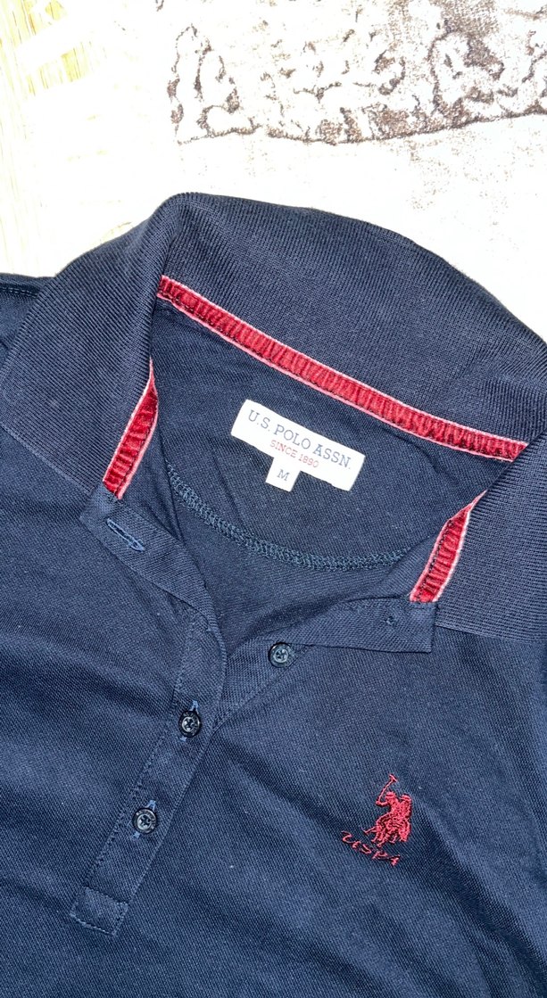 Kadın Lacivert Uzun Kollu Polo Tişört - Görsel 2