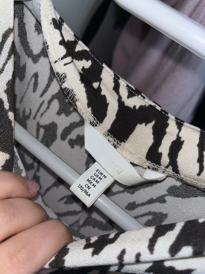 Zebra Desenli Uzun Kollu Kadın Kalem Elbise - Görsel 3