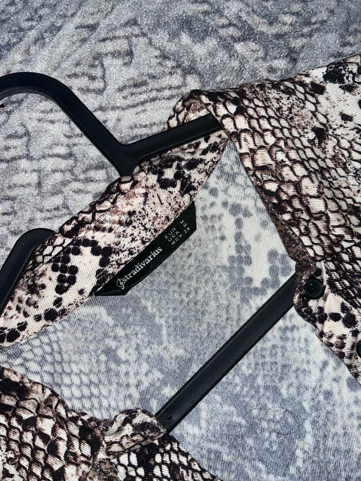 Gri Yılan Desenli Midi Mini Elbise - Görsel 2