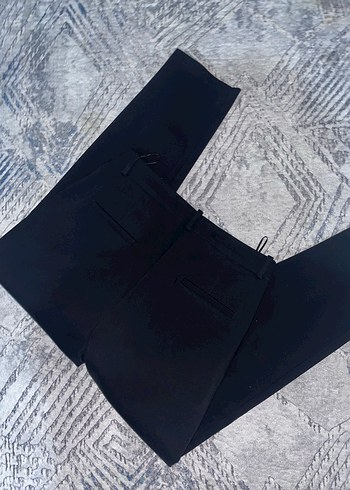 Siyah Midi Denim Kadın Pantolon - Görsel 3